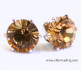 ar166 swarovski tulip inspired stud earrings, 10mm