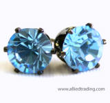 ar176 swarovski 6 prong set earrings, 10mm