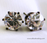 swarovski tulip inspired prong set earrings, 10mm