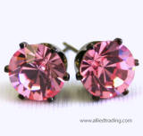 swarovski tulip inspired prong set earrings, 10mm, antique mood frame, offers from allied trading