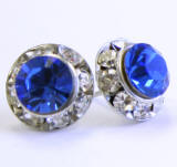 AR191 swarovski chaton stud earrings, 11mm