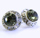 AR192 swarovski chaton stud earrings, 11mm