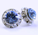 AR199 swarovski chaton stud earrings, 11mm