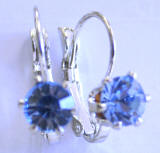 6 Prong Set Swarovski Leverback Earrings