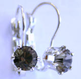 6 Prong Austrian Crystal Leverback Earrings