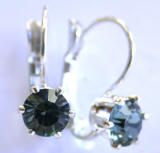 AR228 Prong Set Swarovski Crystal Leverback Earrings