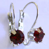 AR234 6 Prong Set Swarovski Leverback Earrings