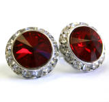 AR273 Swarovski Stud Earrings with Crystal Channel