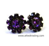 Swarovski Amethyst Stud Earrings, CE109L series,