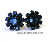 Swarovski Stud Earrings, Montana color