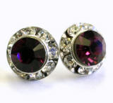 swarovski rondelle stud earrings