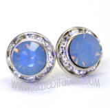 Air Blue Opal, 11mm Swarovski Studs, AR428