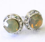 Swarovski Elements earrings. sand opal
