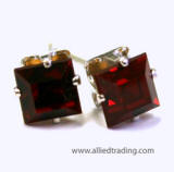 AR48 swarovski 4428 xilion square studs, 4mm square silver