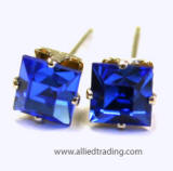 item # AR49 swarovski 4428 xilion square studs, 4mm square silver