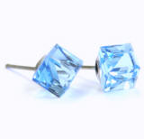 Swarovski Cube 4840 Stud Earrings, 6mm