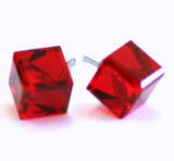 Swarovski Cube 4840 Stud Earrings