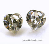 AR575 swarovski heart stud earrings, 8mm x 9mm