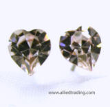 swarovski CRYSTAL heart stud earrings