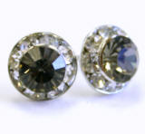 AR58 swarovski xilion chaton stud earrings, 8mm in diameter