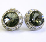 AR604  15mm Swarovski With Channel Crystal Earrings, 15mm