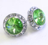 AR605 Swarovski With Channel Crystal Earrings, 15mm