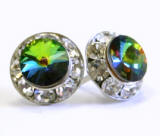 AR60 8mm swarovski chaton or rivoli stud earrings