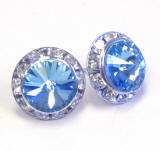 AR618 Swarovski 15mm Stud with Crystal Channel