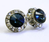 AR61 8mm swarovski chaton or rivoli stud earrings