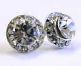 AR63 8mm swarovski chaton or rivoli stud earrings, allied trading, the earrings wholesaler