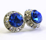 AR64 8mm swarovski chaton or rivoli stud earrings