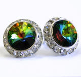 AR651 Swarovski Channel Stud Earrings, 20mm