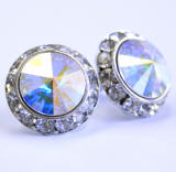 swarovski crystal aurore boreale studs, 20mm