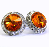 ar657 swarovski topaz studs, 20mm