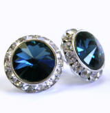 swarovski montana stud earrings, 20mm