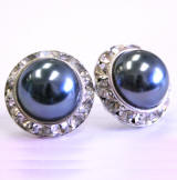 AR664 Swarovski Crystal Pearl Stud Earrings, 20mm