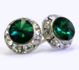 AR66 8mm swarovski chaton or rivoli stud earrings