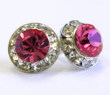 AR68 swarovski chaton or rivoli stud earrings, allied trading, the earrings wholesaler