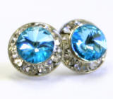 AR71 8mm swarovski chaton or rivoli stud earrings, allied trading