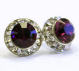 AR74 8mm swarovski chaton or rivoli stud earrings