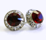 AR76 8mm swarovski chaton or rivoli stud earrings, allied trading, the earrings wholesaler