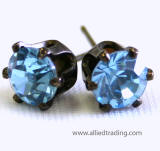 swarovski tulip inspired prong set earrings, 6mm