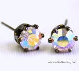 SWAROVSKI TULIP INSPIRED PRONG SET EARRINGS