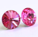 AR901 Swarovski Earrings, Rivoli Stones, 8mm