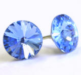 AR905 Swarovski Earrings, Rivoli Stones, 8mm