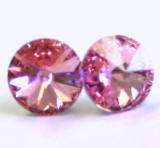 AR907 Swarovski Earrings, Rivoli Stones, 8mm