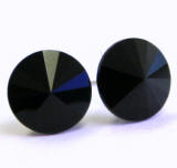 AR908 Swarovski Stud Earrings, Rivoli Stones, 8mm