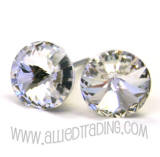 Swarovski Crystal Earrings. 8mm in diameter