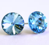 Swarovski Stud Earrings, Single Round Stones