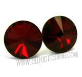 Item # AR928 Swarovski Siam, Stud Earrings, 11mm in Diameter